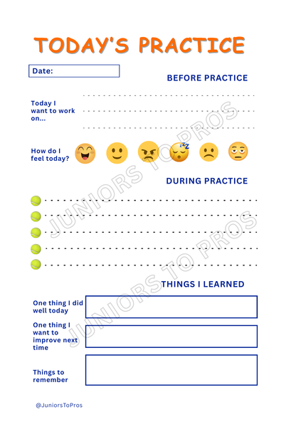 My First Tennis Journal for ages 6-12